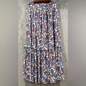 Boden Paisley Print Maxi Skirt Women’s Size 12R Multicolor Boho Viscose